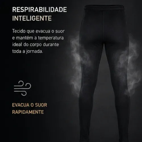 Calça Térmica Segunda Pele Curtlo Thermoskin Aveludada Feminina Preto