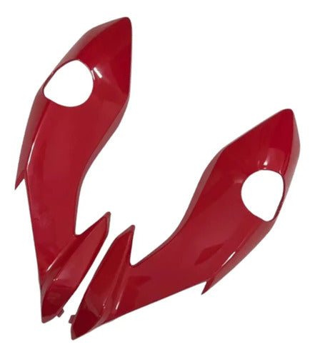 Par de Carenagens Laterais do Farol Paramotos Honda Cg 160 Fan Start 2022 a 2024 Vermelho Maceió