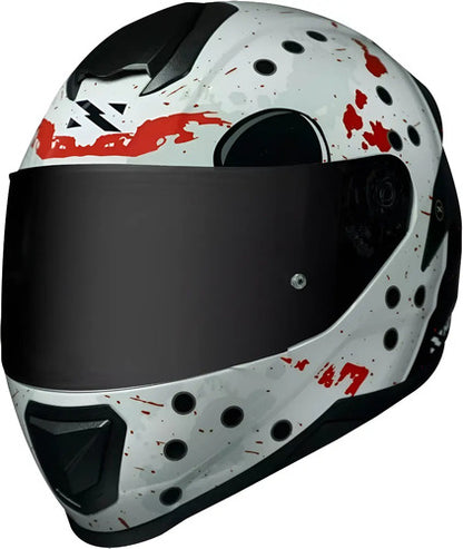 Capacete Norisk Razor Jason Mask Cinza Brilhante