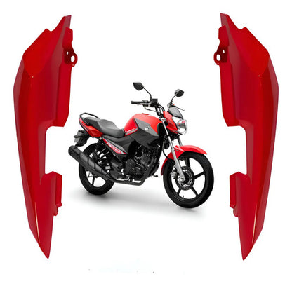 Par de Rabetas Laterais Paramotos Yamaha Factor 150 2016 a 2024 Vermelho Metálico