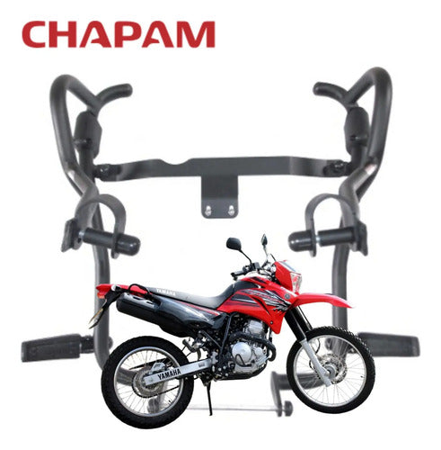 Protetor de Motor com Pedaleira Chapam Yamaha Lander 250 2007 a 2018 Preto Fosco