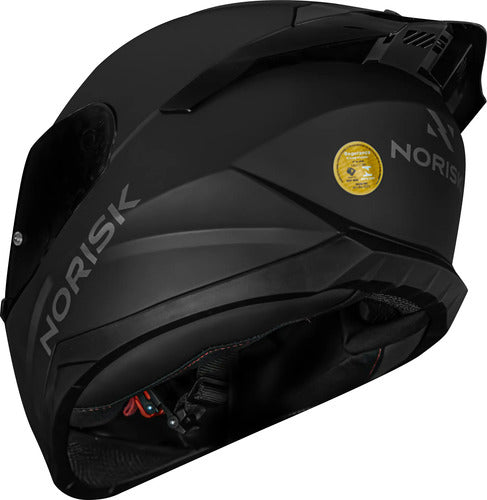 Capacete Norisk Razor Solid com 2 Viseiras e Spoiler Preto Fosco