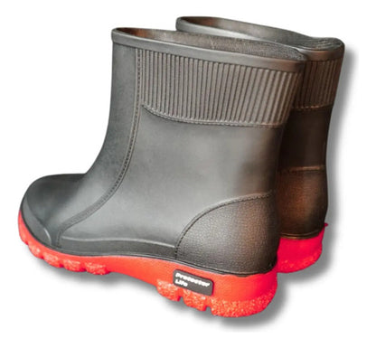 Bota de Chuva Protector Life Cano Médio Preto Vermelho