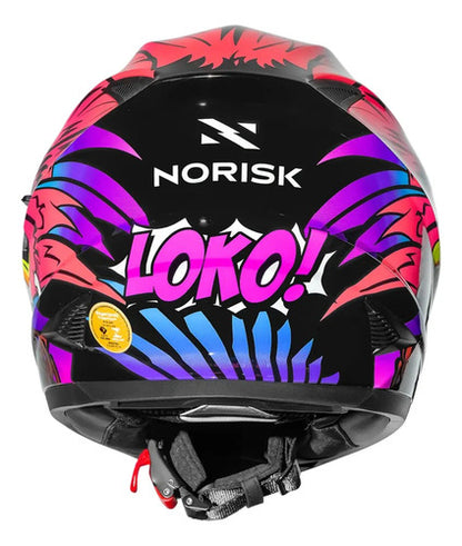 Capacete Norisk FF302 Soul II Loko com Óculos Solar Interno Rosa
