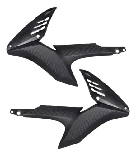 Par de Acabamentos Internos da Aba do Tanque Paramotos Honda Bros 160 2015 a 2021 Preto