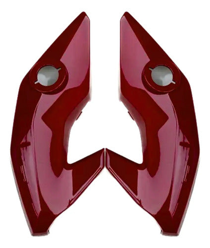 Par de Bananinhas Carenagens Laterais do Farol Paramotos Honda Cg 150 160 Fan Start Vermelho