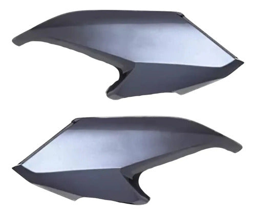 Par de Aletas Abas do Tanque Paramotos Honda Cg 160 Fan Start 2022 a 2024 Cinza