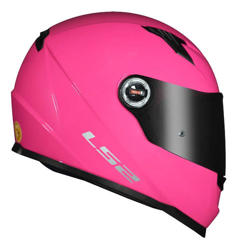 Capacete LS2 FF358 Solid Rosa Brilhante