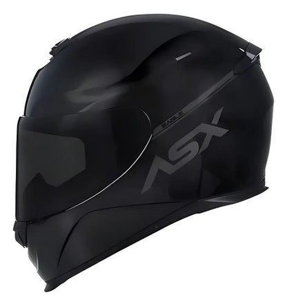 Capacete ASX Eagle Solid Preto Cinza Brilhante