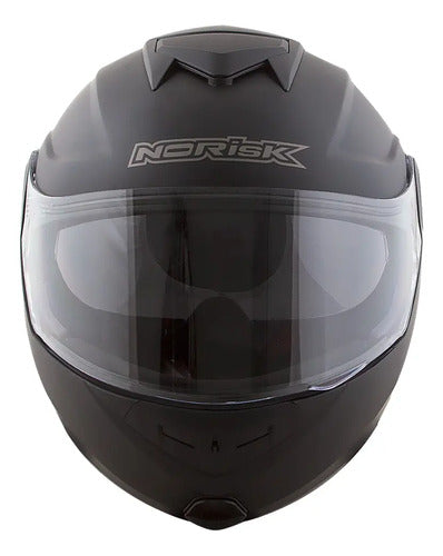 Capacete Escamoteável Norisk Route FF345 Solid com Óculos Solar Interno Preto Fosco
