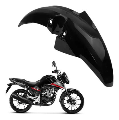 Paralama Dianteiro sem Suporte Paramotos Honda Cg 160 Titan 2022 a 2024 Preto Brilhante