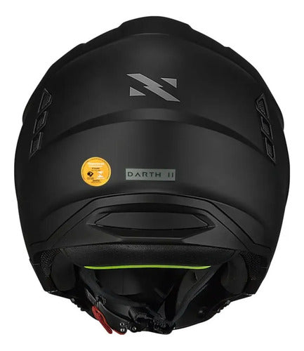 Capacete Aberto Norisk Darth II Solid com Óculos Preto Fosco