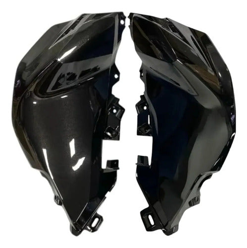Par de Capas do Tanque Paramotos Honda Cg 160 Titan 2025 em diante Preto Metálico