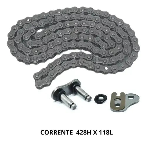 Kit Relação Smartfox com Retentor Honda Cg 125 Fan 2014 em diante 428OH 118L 43/14T