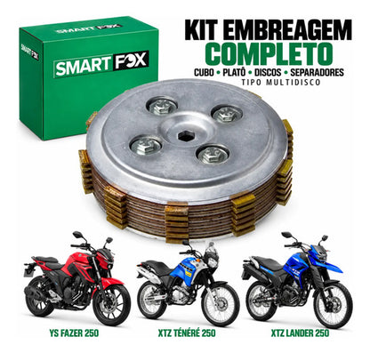 Kit Embreagem Completo Smartfox Yamaha Fazer Lander Ténéré 250