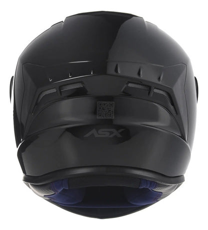Capacete ASX Draken Solid Preto Brilhante