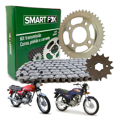 Kit Relação Smartfox sem Retentor Honda Cg 125 Titan Today 1989 a 1999 428H 116L 43/14T
