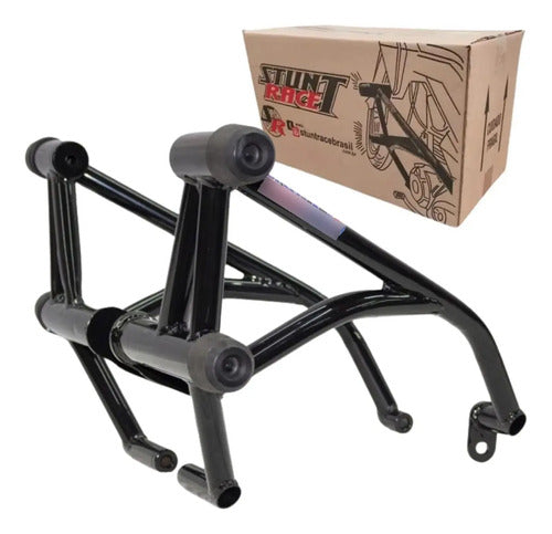 Protetor de Motor Stunt Race Street Cage Yamaha Crosser 150 2014 a 2024 Preto Brilhante