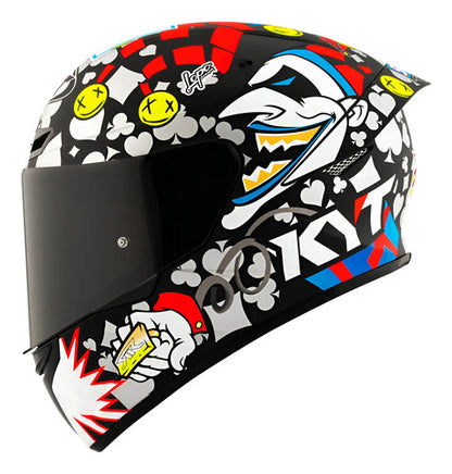 Capacete KYT TT-Course Riccardo Rossi 2022 Preto Brilhante