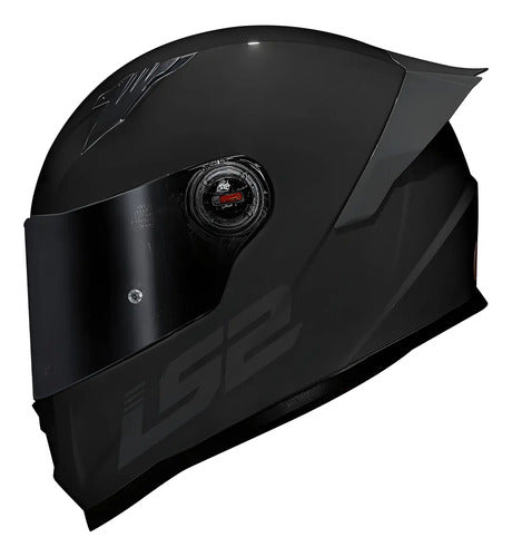 Capacete LS2 FF358 S Solid com Spoiler Preto Brilhante