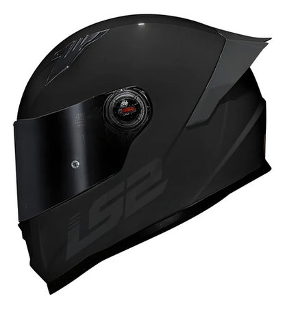 Capacete LS2 FF358 S Solid com Spoiler Preto Brilhante