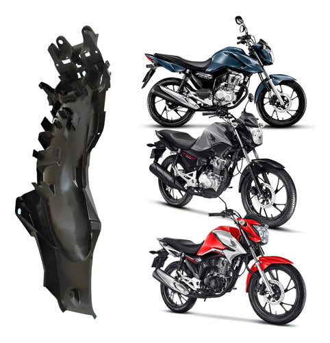 Paralama Traseiro Interno Paramotos Honda Cg 160 Titan Fan Start 2018 a 2025 Preto