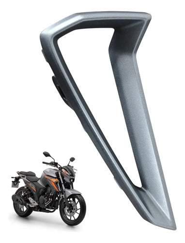 Tampa Guia de Ar Aba do Tanque Direita Yamaha Fazer Fz25 250 2025 em diante Cinza Fosco