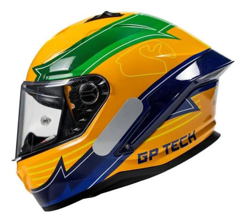 Capacete GP Tech Pilot Grand Prix Brasil Amarelo Brilhante