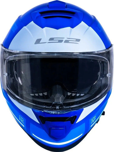 Capacete LS2 FF800 Storm Slant com Óculos Solar Interno Azul Vermelho