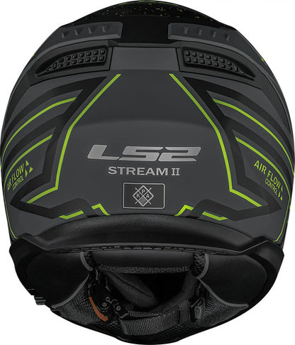 Capacete LS2 FF808 Stream II Maze com Óculos Solar Interno Cinza Preto