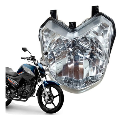 Farol Bloco Óptico Completo com Lâmpada Yamaha Factor 125 2015 em diante Factor 150 2016 a 2024