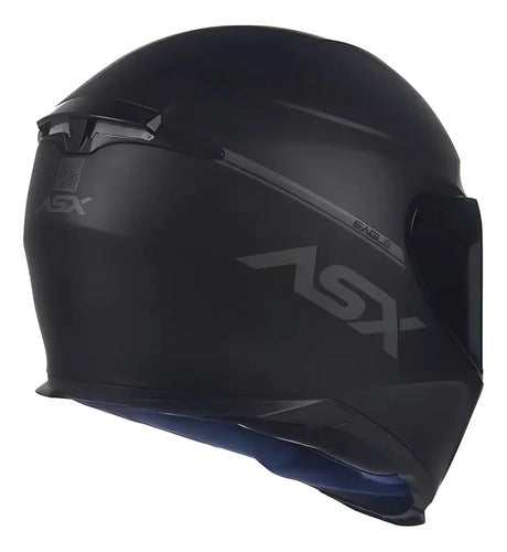 Capacete ASX Eagle Solid Preto Cinza Fosco