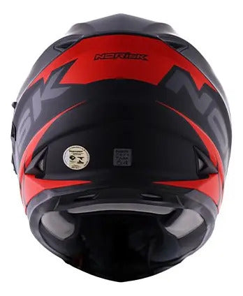 Capacete Norisk FF302 Manty com Óculos Solar Interno Preto Vermelho Fosco