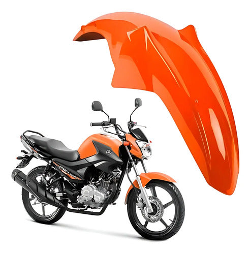 Paralama Dianteiro Paramotos Yamaha Fazer 150 2014 a 2017 Laranja