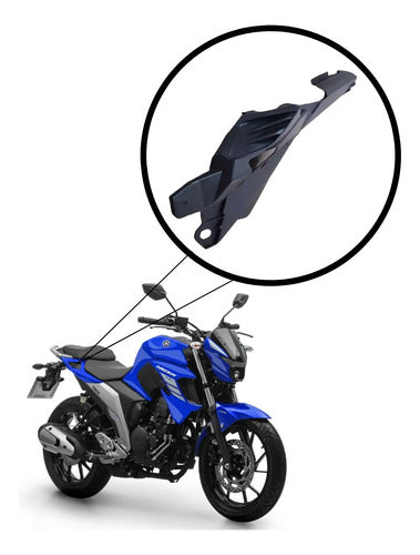 Tampa Lateral Interna Direita Yamaha Fazer Fz25 250 2018 a 2024 Preto Fosco