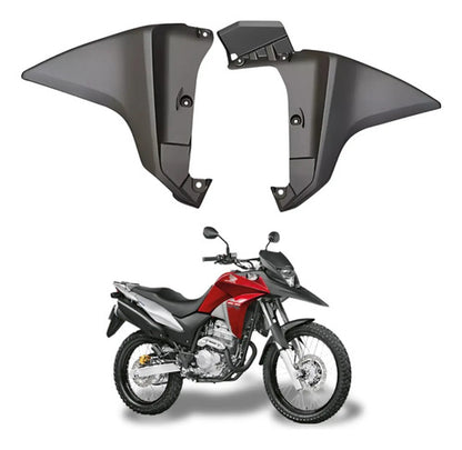 Par de Aletas Abas do Tanque Inferiores Paramotos Honda Xre 300 2013 a 2015 Cinza Fosco