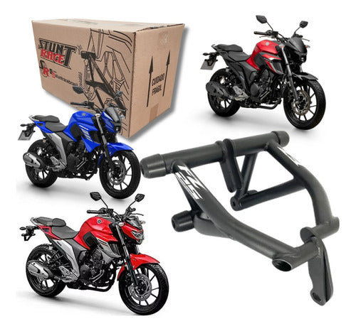 Protetor de Motor Stunt Race Cage Yamaha Fazer Fz25 250 2018 em diante Preto Fosco