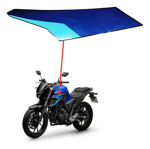 Adesivo da Aba do Tanque Esquerda Yamaha Fazer Fz25 250 2024 Azul