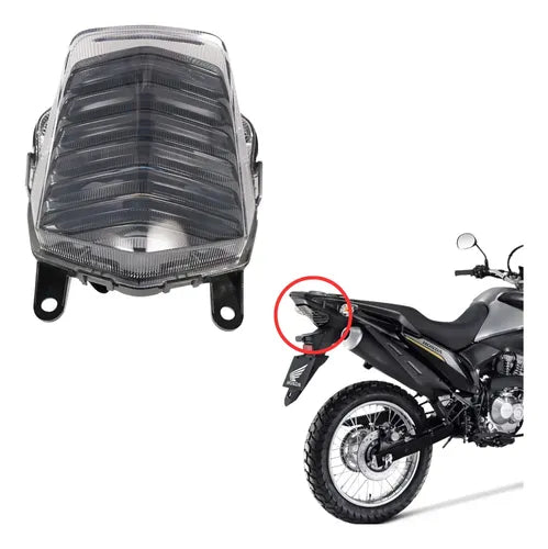 Lanterna Traseira Paramotos Honda Bros 160 2015 a 2024 Cristal Fumê