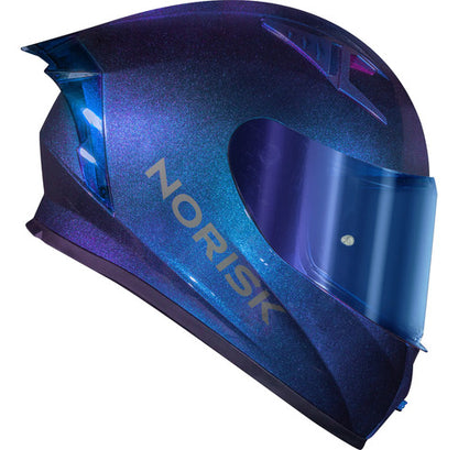 Capacete Norisk Flow Solid com 2 Viseiras e Spoiler Azul