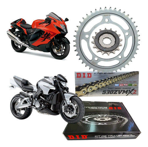 Kit Relação DID Premium com Retentor Suzuki Hayabusa B-King 1300 530ZVMX 118L 43/18T