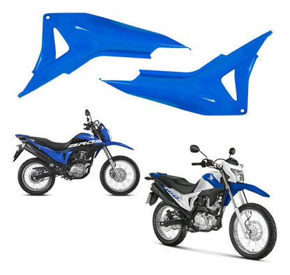 Par de Guias de Ar Abas do Tanque Paramotos Honda Bros 160 2015 a 2021 Azul