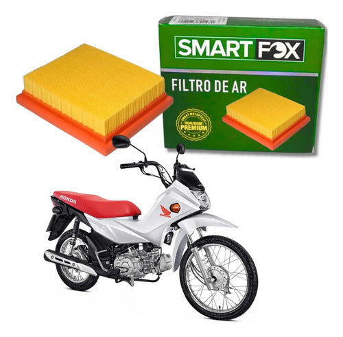 Filtro de Ar Smartfox Honda Pop 100 Cg 125 Fan Cargo Cg Bros 150 Titan Fan Bros 160 Xre 190 Pop 110i