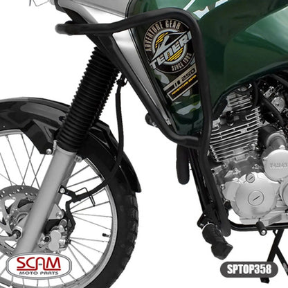 Protetor de Motor com Pedaleira Scam Yamaha Ténéré 250 2011 a 2018 Preto Fosco