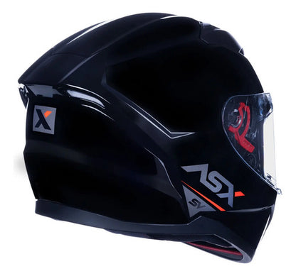 Capacete ASX City SV Solid com Óculos Solar Interno Preto Grafite Brilhante