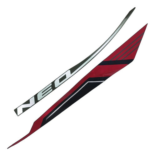 Adesivo da Rabeta Lateral Direita Yamaha Neo 125 2025 Vermelho