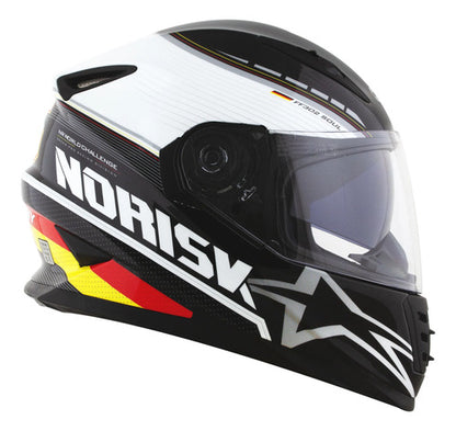 Capacete Norisk FF302 Soul II Grand Prix Alemanha com Óculos Solar Interno Branco