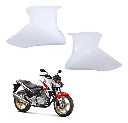 Par de Guias de Ar Abas do Tanque Paramotos Honda Cb 300r 2012 Branco