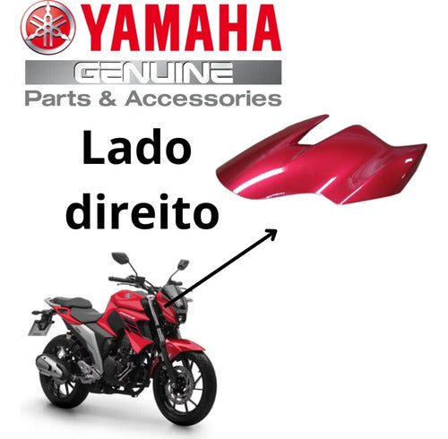 Bananinha Carenagem Lateral do Farol Direita Yamaha Fazer Fz25 250 2022 a 2023 Vermelho