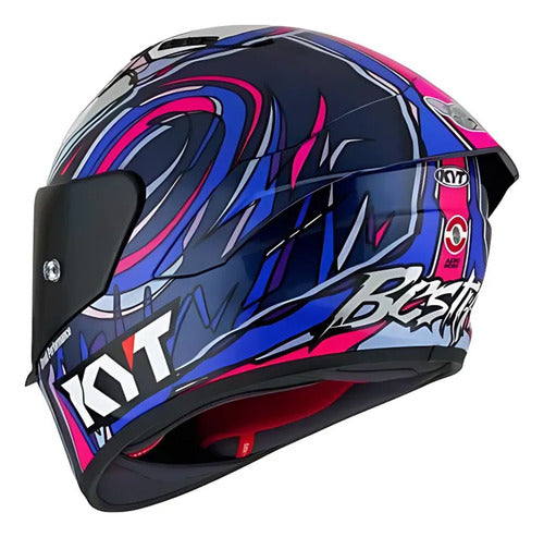 Capacete KYT NZ-Race Enea Bastianini com Spoiler Roxo Brilhante